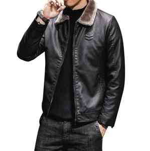 Veste de moto d'hiver décontractée pour hommes Bomber en toile de taille personnalisée à la mode avec col montant Produit populaire - Product Image 1