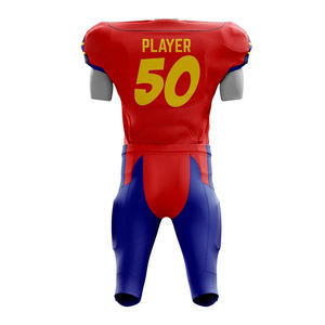 Uniforme de fútbol americano personalizado OEM transpirable 100% poliéster Jersey Transferencia de Calor impreso de talla grande diseñe su propio personalizado - Product Image 6
