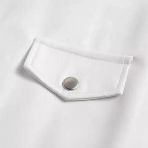 <b>White</b> PU Leather <b>Men's</b> <b>Shirt</b> Stand Collar High Street Style <b>Long</b> <b>Sleeve</b> Waterproof Autumn Winter - Product Image 2