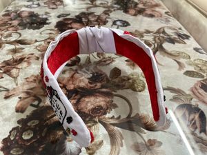 Women's Stylish Velvet Beaded Hairband Accessory Trendy Knotted-Style Indian Handwork Embellished <b>Fabric</b> <b>Headband</b> - Product Image 3