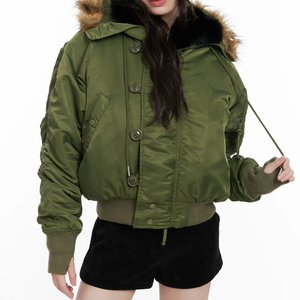 Veste matelassée pour femme, streetwear, printemps automne, OEM, lisse, tendance, décontractée, étiquette personnalisée, veste matelassée 2026, manteau léger - Product Image 1