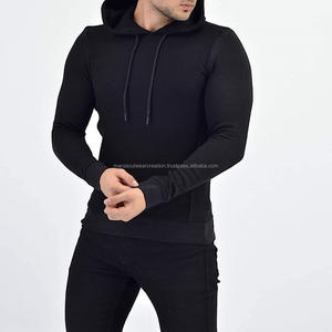 Veste noire unisexe en coton et polyester 100% pour hommes pour l'hiver Sweat à capuche zippé lourd avec logo personnalisé - Product Image 6