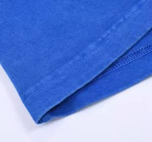 T-shirt bleu vintage oversize unisexe avec logo personnalisé, impression numérique, col rond, meilleure qualité, nouvel arrivage - Product Image 6