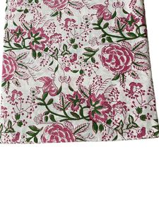 Women's Floral Block Print Voile Cotton Fabric Lightweight Loose Swing Dressmaking & Crafting Handmade Knitted Technics - Product Image 5