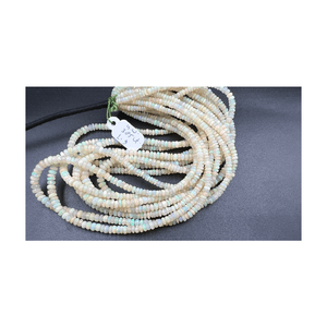 Perles à facettes en opale éthiopienne faites à la main de 5mm Rondelle de 17 pouces brin de 42 carats environ-perles en vrac de qualité supérieure pour la fabrication de bijoux - Product Image 6