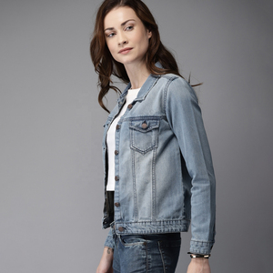 Chaqueta Vaquera Ligera de Otoño 2024 para Mujer, Corte Regular, Algodón Jacquard con Bolsillos, Diseño Transpirable - Product Image 2
