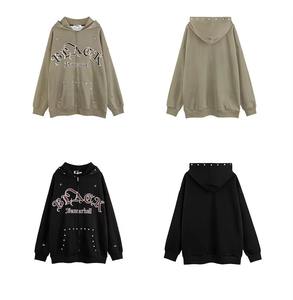 Fournisseur d'usine de sweats à capuche OEM, tissu tricoté de haute qualité en coton lourd, surdimensionné, écologique, mode automne, streetwear - Product Image 5