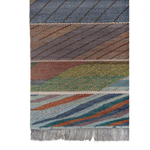 Alfombra de Lana y Seda de Bambú Anudada a Mano Freedom Manchaha Rosa Púrpura, Diseño Geométrico para Sala de Estar, Técnica de Tejido para Pasillo - Les-8377 - Product Image 4