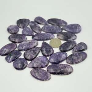 AAA + alta calidad 100% Natural púrpura Lepidoptita piedra preciosa suelta tamaño personalizable forma de mezcla cabujón lote suministro para joyería - Product Image 4