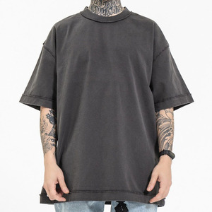 เสื้อเจอร์ซีย์ผ้าฝ้าย100% คอกลมสำหรับผู้ชายเสื้อคอกลมเปิดไหล่ผลิตจากปากีสถาน - Product Image 5