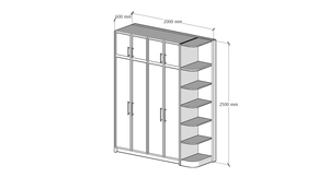 Armoire moderne de haute qualité provenant de l'usine du Vietnam (marque Dolcevita) - Product Image 4