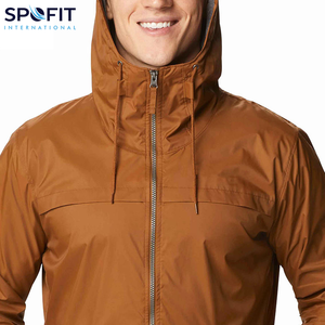 Chaqueta de lluvia ligera a prueba de viento impermeable con capucha para hombre adulto logotipo personalizado directo de fábrica diseño estilo de calle principal - Product Image 5