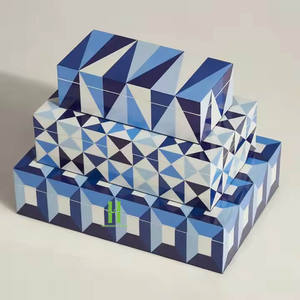 Meilleur prix Écologique Brillant Rectangle Laque Boîte À Bijoux Style Moderne Rayures Stockage Multifonction Organisateur Vietnam - Product Image 4