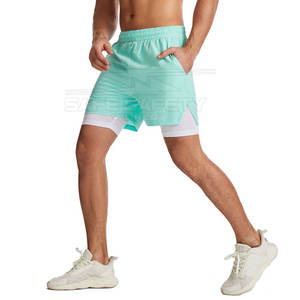 Short de sport de qualité supérieure pour hommes, design personnalisé avec motif solide, top ventes, short de jogging non tissé, vente en gros - Product Image 4