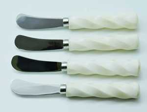 Juego de Cubiertos de acero inoxidable para mantequilla de Metal hecho a mano, mango de madera para el hogar, Hotel, restaurante, vajilla Premium, accesorios para cuchillos - Product Image 3