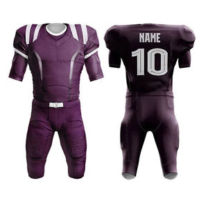 Camiseta de fútbol americano personalizada al por mayor, uniforme de talla grande transpirable, diseña tu propio conjunto hecho en Pakistán - Product Image 1