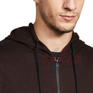 Survêtement d'hiver léger pour homme avec logo personnalisé, coupe-vent, respirant, veste à capuche, 100% coton, motif uni, écologique - Product Image 4