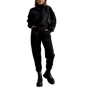 Oversized Women's <b>Mock</b> Neck Sweatshirts Fall Casual Wear Cozy Pullover Tops for Home Layering & Street Style - Product Image 5