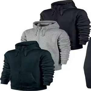 Vente flash : Survêtement d'hiver pour homme, couleurs personnalisées, 100% coton, molleton épais, respirant, grammage léger, 2024 - Product Image 6