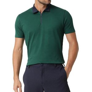 Quick Dry เสื้อโปโลผู้ชาย,ผ้าฝ้าย100% สไตล์เสื้อยืดแขนสั้นเสื้อโปโลปิดซิป - Product Image 1