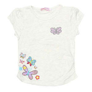 Camiseta estampada de manga corta para niñas recién nacidas - Gris claro - Product Image 1