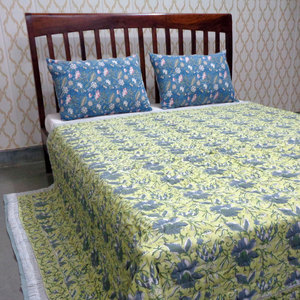 Indian Manufacturer Hand Block Printed Queen Size Soft Cotton Voile Dohar Throw <b>Blanket</b> Organic Cotton Bulk Supply - Product Image 3