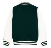 เสื้อแจ็กเก็ตเบสบอลทำด้วยผ้าขนสัตว์แขนเสื้อหนังแท้กลับด้านพร้อมการปักสำหรับฤดูหนาวเสื้อแจ็กเก็ตทีมโรงเรียน - Product Image 2