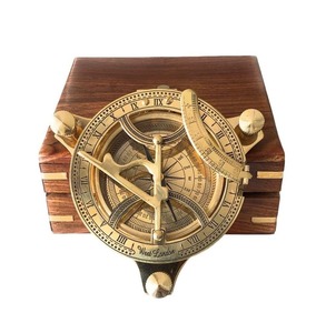 Handmade Brass <b>Antique</b> <b>Compass</b> with Leather Case Vintage Reproduction Direction Finder Flat Pocket <b>Compass</b> Available for sale - Product Image 6