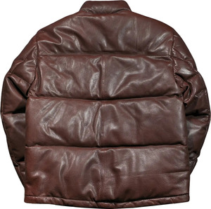 Chaqueta de Cuero de Oveja 100% Genuino para Hombre, Hecha a Medida, Color Marrón, con Cuello Alto, Impermeable, Ecológica, Cálida y Gruesa - Product Image 4