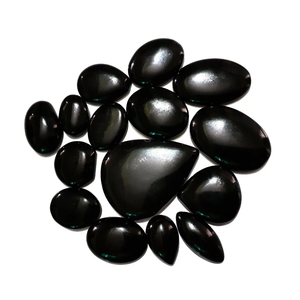 Pierre naturelle de haute qualité Tourmaline noire cristal mélange forme Cabochon de pierres précieuses en vrac cristal de guérison toutes les formes Cabochon - Product Image 5