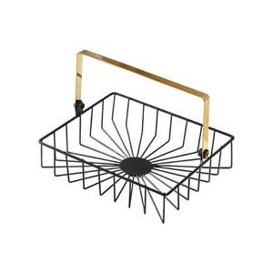 Gold Shiny Polished Iron <b>Wire</b> <b>Basket</b> Kitchenware & Household Usage Metal Multifunctional Fruit <b>Basket</b> - Product Image 4