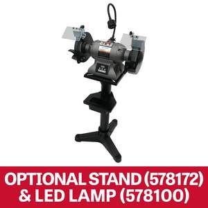 เครื่องเจียรแบบตั้งโต๊ะอุตสาหกรรมขนาด 8 นิ้ว ปรับความเร็วได้ 1 แรงม้า 115/230 โวลต์ 1 เฟส ใช้ไฟฟ้าสำหรับงานเจียร - Product Image 3