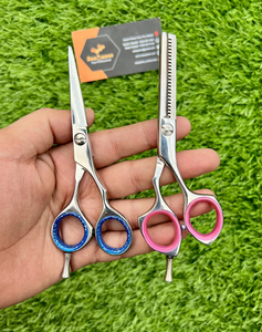 Ciseaux de coiffure professionnels OEM Kit de coupe de cheveux Caractéristique de sécurité Outil d'amincissement des cheveux droits Fournitures de coiffure - Product Image 4