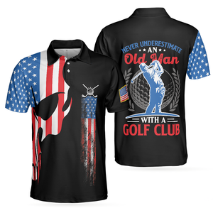 Camiseta de polo de golf con patrón sólido a la moda para hombre, camisetas de polo de golf con estampado de sublimación de secado rápido - Product Image 1