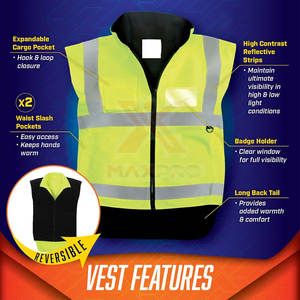 Chaleco Reflectante de Seguridad de Alta Calidad, Nuevo Estilo, Chaleco Reflectante de Seguridad Personalizado de Primera Calidad - Product Image 3