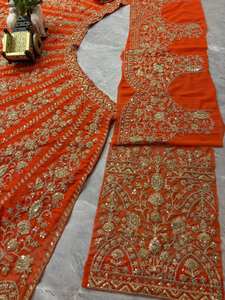 Lehenga Choli de Georgette Sintética de 4 Metros de Calidad Excepcional, Ropa Moderna para Mujer India/Pakistaní, Secado Rápido, para Todas las Temporadas - Product Image 3