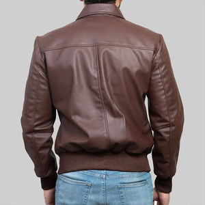 Chaquetas de Cuero Genuino para Hombre Letterman 2025, Chaqueta de Motociclista de Cuero Vacuno Resistente al Viento, Ropa de Moda para Hombre - Product Image 4