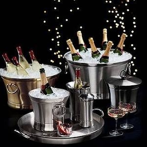 Vente en gros à bas prix de refroidisseur de bière solide Nature seau à glace en bois et poignée en acier et seaux à glace bacs à boissons pour poignée - Product Image 5