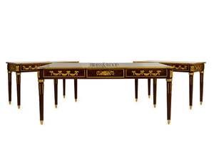 Juego de Mesa de Centro de Madera Clásica de Lujo con Incrustaciones de Latón - Product Image 2