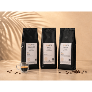 Premium <b>Roasted</b> Italian Coffee Beans Box Mix 3x1kg <b>Bags</b> Per Blend SAMPLES' Premium Blends ORONERO Arabica Robusta Mellow Taste - Product Image 1