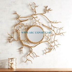 Ensemble de 2 miroirs muraux modernes en rotin de taille différente pour la maison, l'hôtel et le restaurant. - Product Image 3