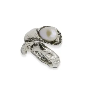 Fine jewellery handcrafted top quality silver 925 and bronze signet ring with semi-precious stone