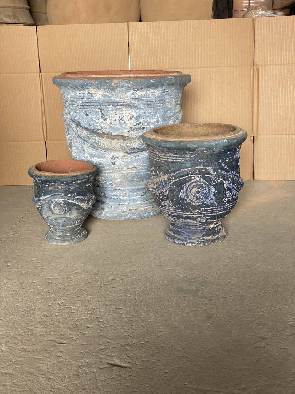 สีน้ำเงินโบราณเหมือนภาพ