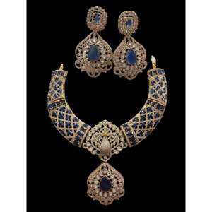 ชุดคอลเลกชั่นเครื่องประดับอินเดียสำหรับเจ้าสาวคอลสโตนพร้อมต่างหูเครื่องประดับอินเดียคุณภาพสูงทำด้วยมือสินค้าจำนวนมาก - Product Image 4