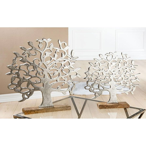New Design <b>Tree</b> With Wooden Base Handmade Metal Decorative Sculpture For Christmas Holiday Party Wedding Hotel Showcase And Home - Product Image 1