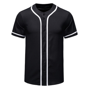 Chemises de baseball en polyester d'été personnalisées pour hommes Maillot de baseball universitaire à manches courtes avec logo personnalisé pour hommes - Product Image 1