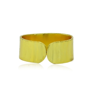 Brass Gold and Rhodium Plated Vintage <b>Statement</b> <b>Ring</b> Fashionable Geometric Gemstone with Claw Inlay Children's Jewelry - Product Image 2