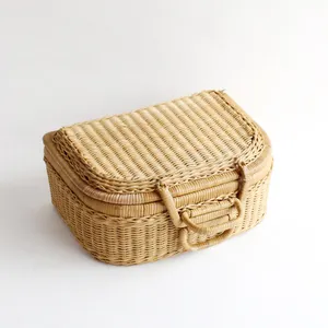 Petit organisateur de rangement malles bébé valise en rotin bagage à main pour enfants enfants du Vietnam