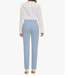 NOUVEAUTÉ D'USINE DIRECTE PANTALONS DE COSTUME D'AFFAIRES À JAMBE DROITE EN TISSU EXTENSIBLE POUR FEMMES DU BANGLADESH À PORTER AU TRAVAIL PANTALONS DE COSTUME CASUAL - Product Image 4