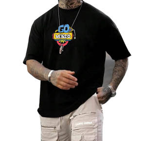 Nouveauté T-shirt pour homme Hip Hop Coupe classique 100% coton Séchage rapide Respirant Étiquettes personnalisées OEM/ODM - Product Image 3